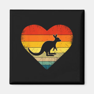 Kangaroo Themed Graphic For Men Women Funny Valent Magnet