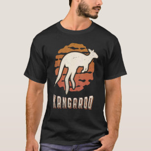 Kangaroo Vintage Retro Classic Animal Sunset T-Shirt