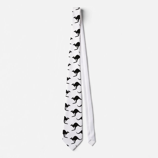 Kangaroo wallpaper - transparent background tie (Front)