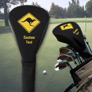 Kangaroo Warning Sign Golf Head Cover