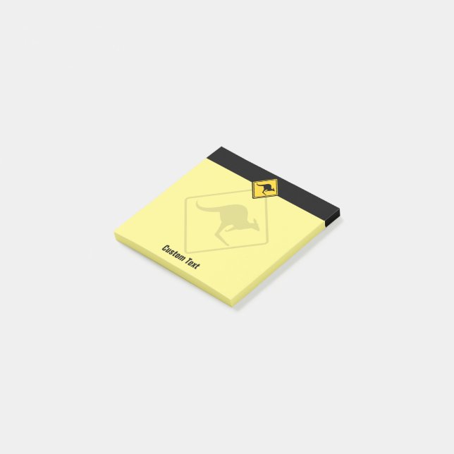 Kangaroo Warning Sign Post-it Notes (Angled)