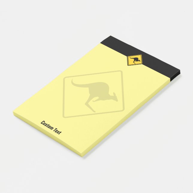 Kangaroo Warning Sign Post-it Notes (Angled)