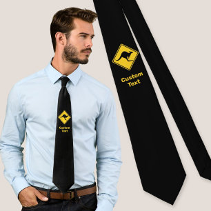 Kangaroo Warning Sign Tie