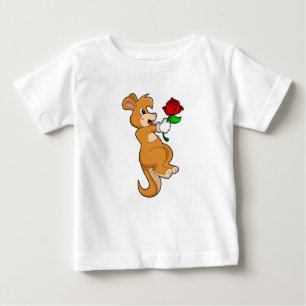 Kangaroo with Flower Baby T-Shirt