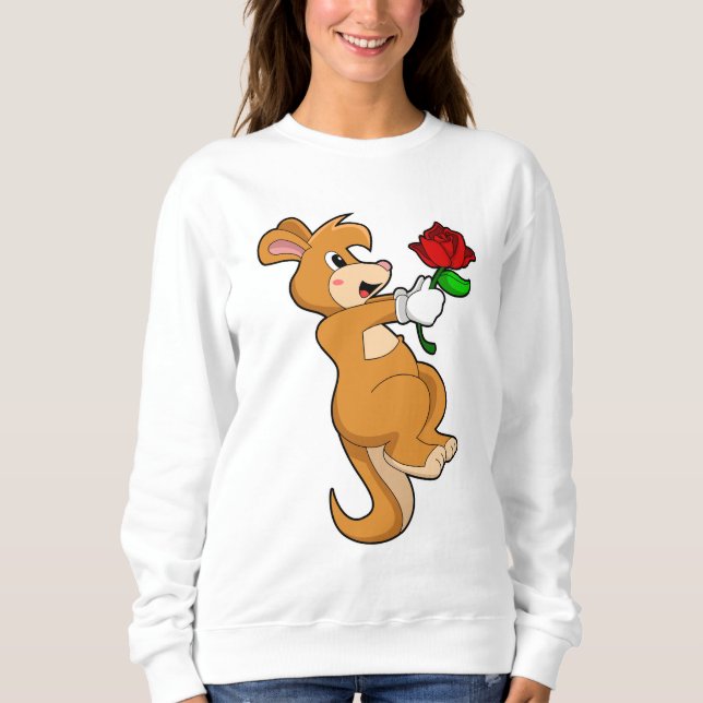 Kangaroo with Flower Sweatshirt (Front)