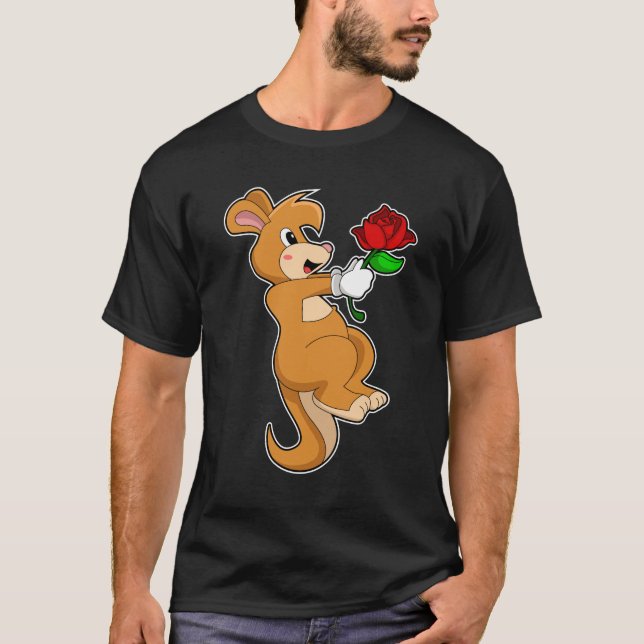 Kangaroo with Flower T-Shirt (Front)