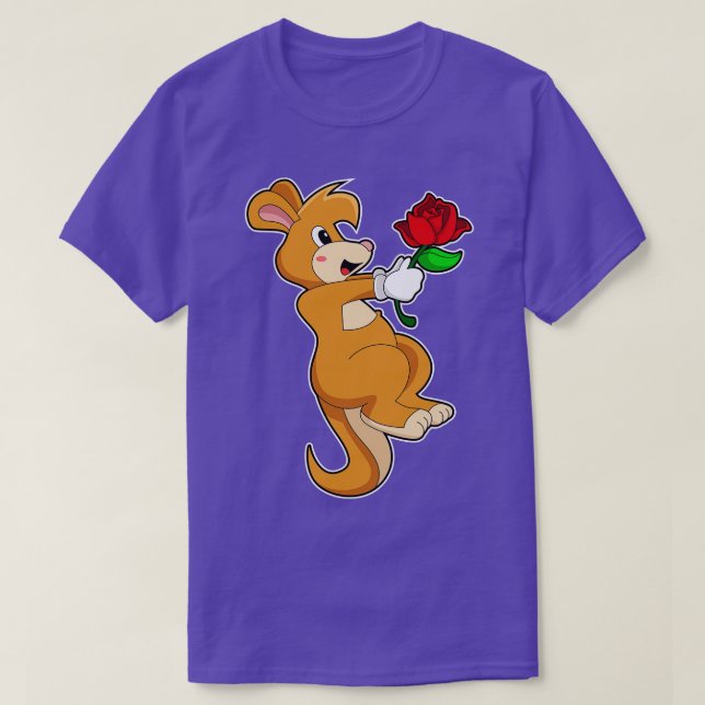 Kangaroo with Flower T-Shirt (Design Front)