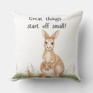 Kangaroo with joey cushion