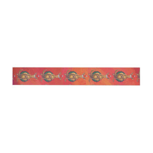 Kangaroo Xmas On Red Wraparound Address Label