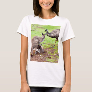 Kangaroos And Emu, T-Shirt