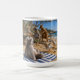 Kangaroos and Koalas Beach BBQ Coffee Mug