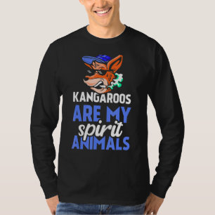 Kangaroos Are My Spirit Animals Animal Kangaroo T-Shirt