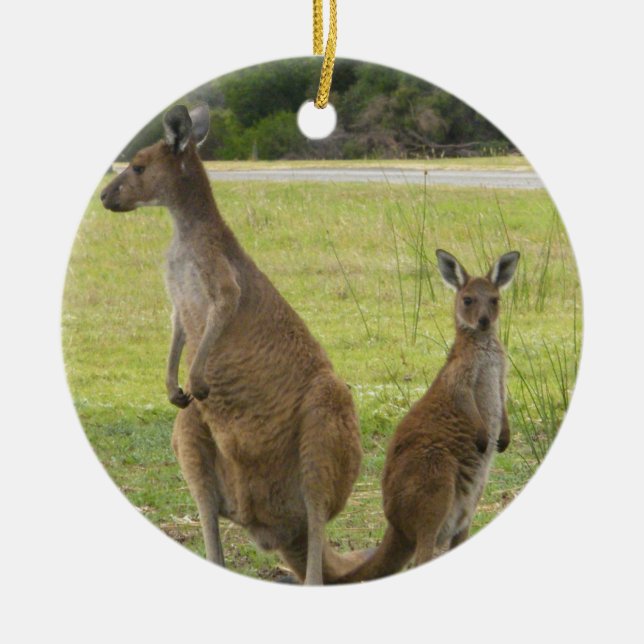 Kangaroos Ceramic Ornament (Front)