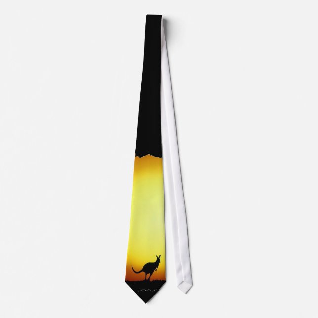 Kangaroos in the Australian Outback Tie (Front)