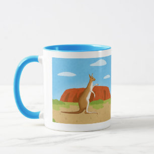 Kangaroos Mug in the forest 