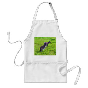 Kangaroos On Green Grass, Standard Apron