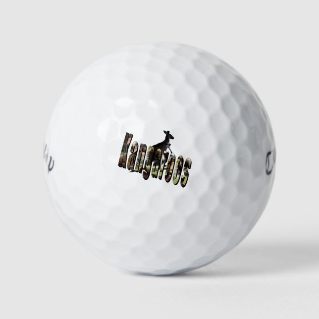 Kangaroos Picture Logo, Golf Balls (Front)
