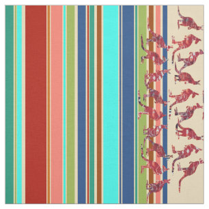 Kangaroos & Stripes Pattern + your ideas Fabric