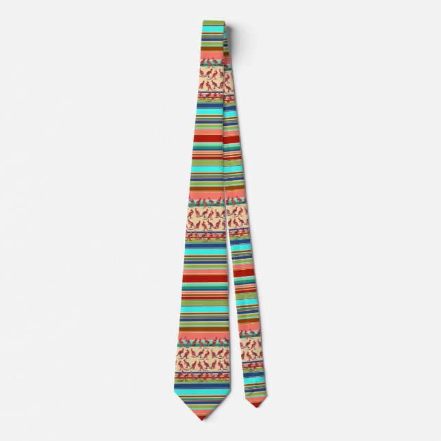 Kangaroos & Stripes Pattern + your ideas Tie (Front)