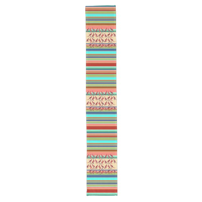 Kangaroos & Strips Pattern + ypor ideas Long Table Runner (Front)