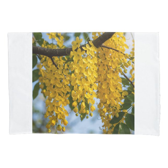 Kanikonna Golden Shower Tree Botanical Single Pillowcase (Front)