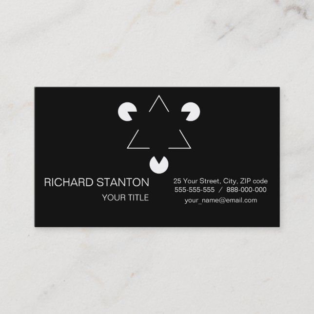 Kanizsa triangle business card (Front)