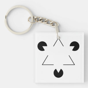 Kanizsa triangle key ring