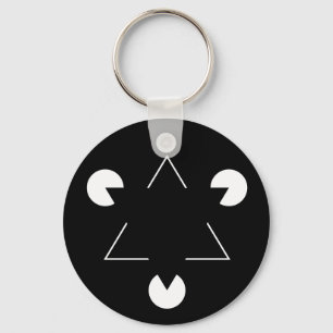 Kanizsa triangle key ring