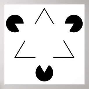 Kanizsa triangle poster