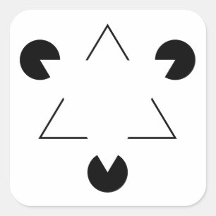 Kanizsa triangle square sticker