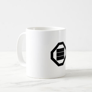 Kanji characters for three on tray coffee mug