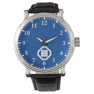 Kanji characters for three on tray watch