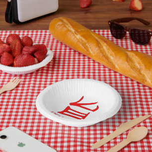 Kanji Delicious Red paper bowls Plate