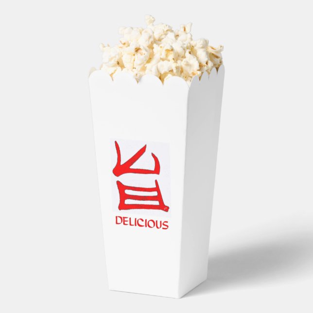 Kanji Delicious red white popcorn boxes (Popped)
