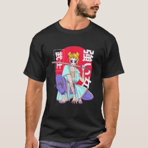 Kanji Japanese Samurai Ninja Girl Woman Design T-Shirt