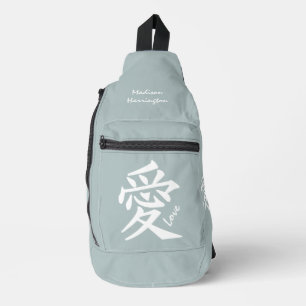 Kanji Love custom name & colour Sling Bag