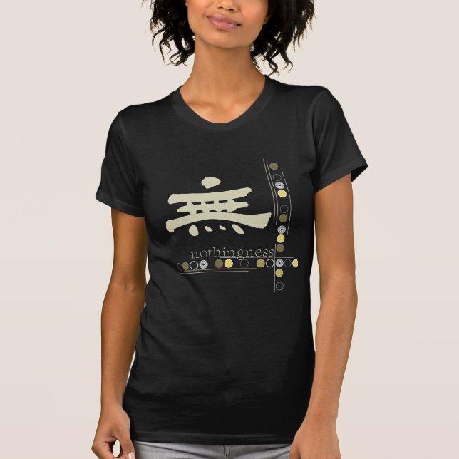 Kanji, Nothingness Design Black T Ladies T-Shirt (Front)