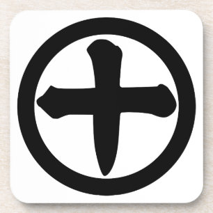 Kanji numeral ten in circle coaster
