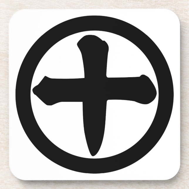 Kanji numeral ten in circle coaster (Front)