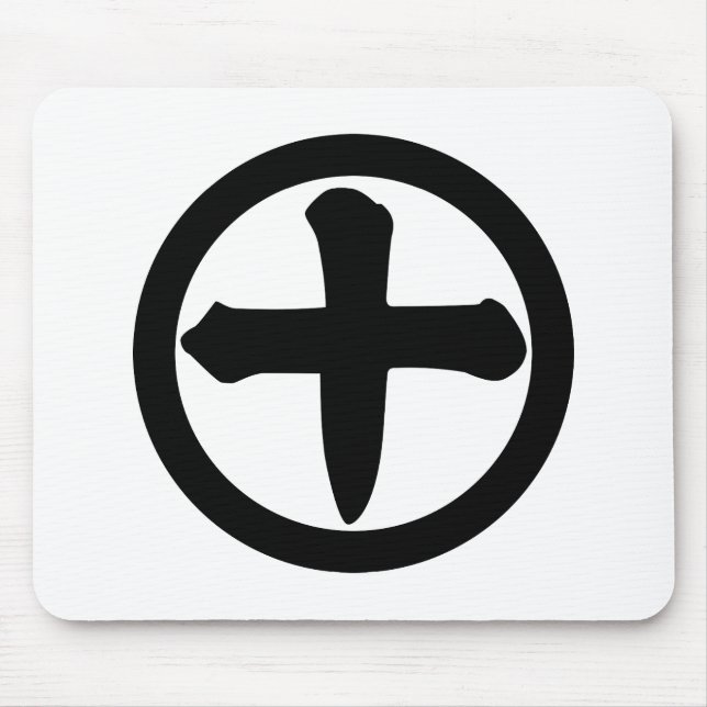 Kanji numeral ten in circle mouse pad (Front)