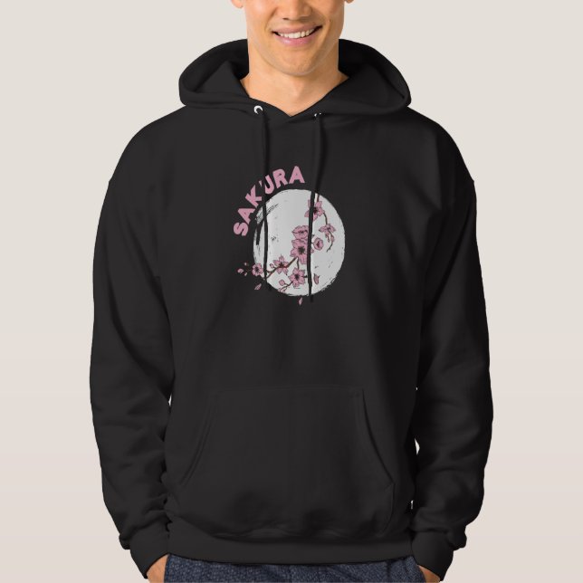 Kanji Sakura Japanese Cherry Flower Blossom Pink S Hoodie (Front)