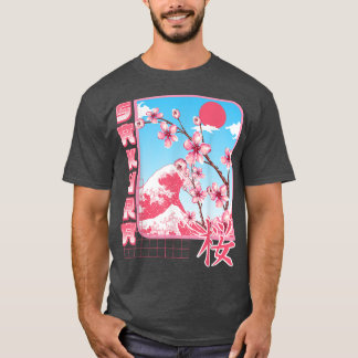Kanji Sakura Japanese Cherry Flower Blossom Pink S T-Shirt