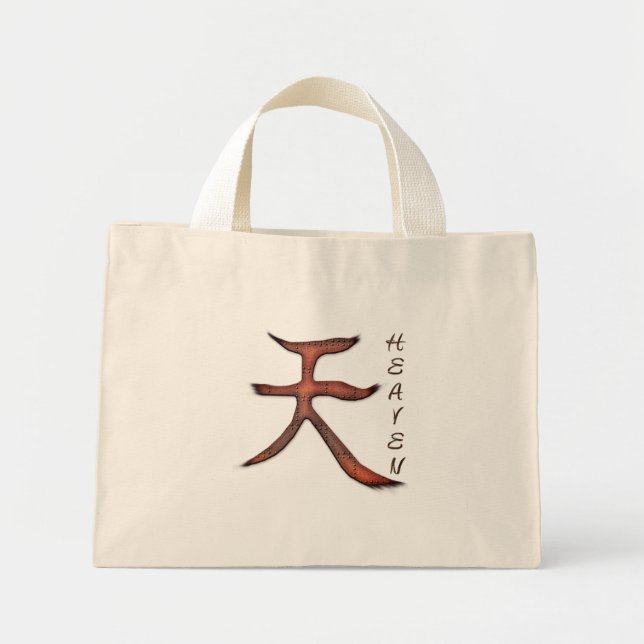 KANJI Symbol for HEAVEN Series Mini Tote Bag (Front)