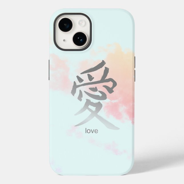 KANJI SYMBOL FOR LOVE SKY AND CLOUDS IPHONE CASE  (Back)