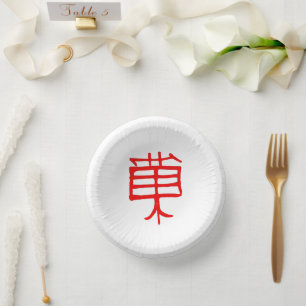 Kanji Treat Red paper bowls Paper Plate