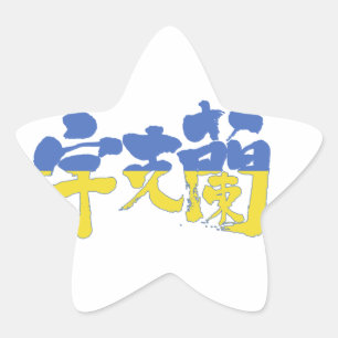 [Kanji] Ukraine Star Sticker