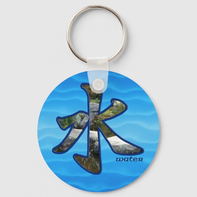 Kanji: Water - Keychain (Front)
