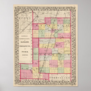 Kankakee, Iroquois, Ford counties Poster