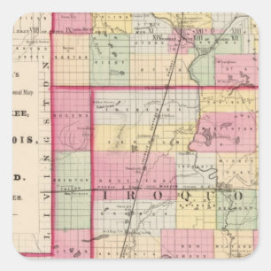 Kankakee, Iroquois, Ford counties Square Sticker