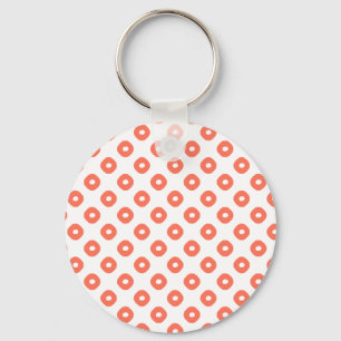 "Kanoko" Fawn Spot Pattern Salmon Pink Key Ring